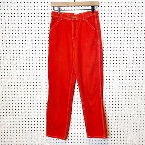 BDG | Orange/Red High Waist Loose Carpenter Jeans Sz. 25